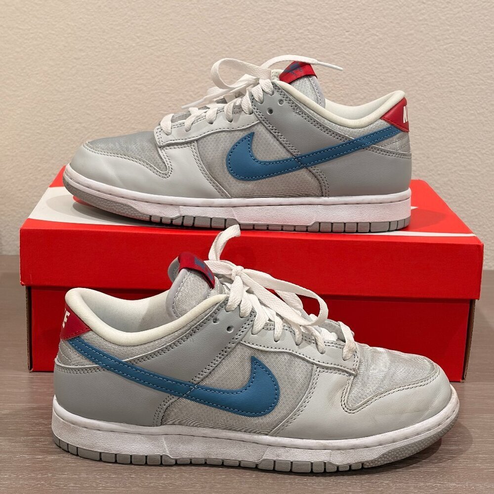 NIKE DUNK LOW QS METALLIC SILVER/AEGEAN STORM ARGENT METALLIQUE